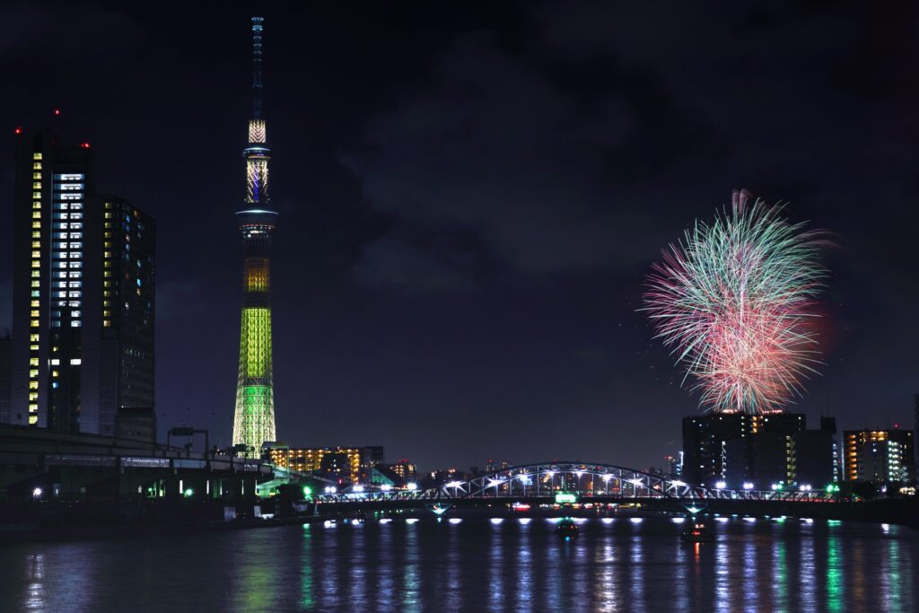 fireworks w tower